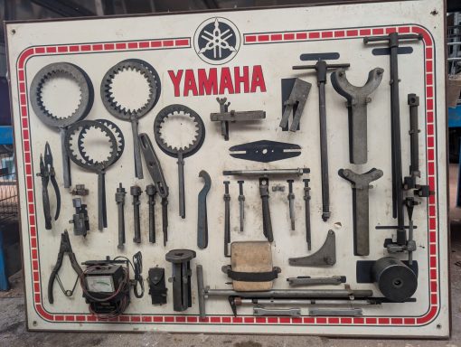 Vintage Yamaha Motorcycle Tool Board